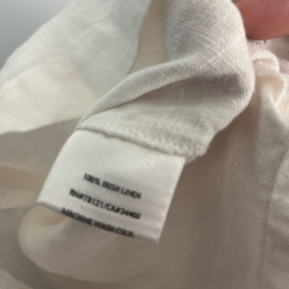 Eileen fisher 100% Irish linen white trouser pants size medium - Picture 6 of 7